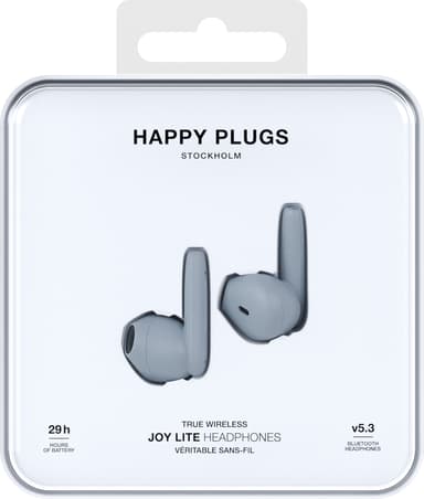 Happy Plugs Joy Lite helt trådløse in-ear høretelefoner (blå)