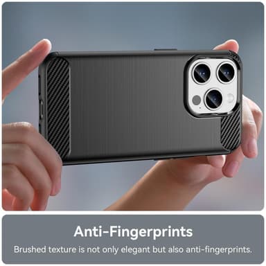 Kulfiber tekstur TPU-cover til iPhone 15 Pro