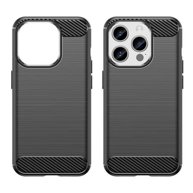Kulfiber tekstur TPU-cover til iPhone 15 Pro