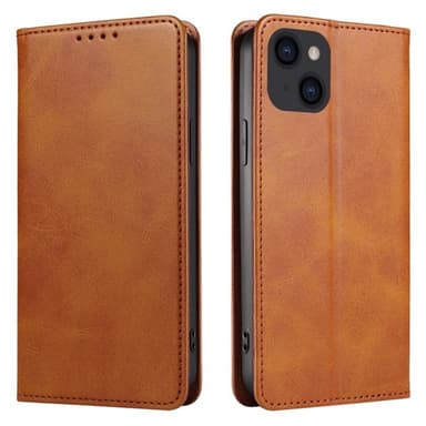 Wallet Stand Telefontaske til iPhone 15 Pro Max Cell Cell Cover - Brun
