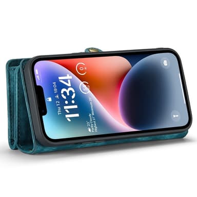 CASEME iPhone 15 Plus 2-i-1 tegnebog telefonskal - Blå