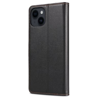 Retro Crazy Horse Taske til iPhone 15 Plus Telefontaskestativ