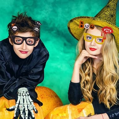 Halloween Briller Fest Kostume Dekoration - Slikpose + skelet