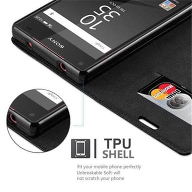 Sony Xperia Z5 COMPACT Pungetui Cover Case (Sort)