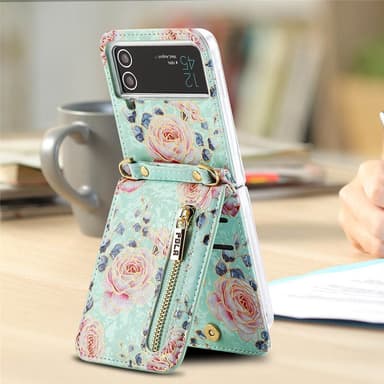 POLA Flower cover Samsung Galaxy Z Flip 4 - Cyan