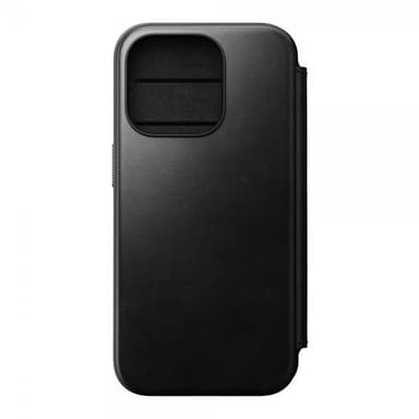 NOMAD iPhone 15 Pro Etui Modern Leather Folio Horween Sort