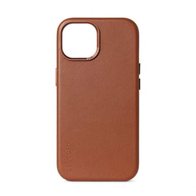 Decoded iPhone 15 Plus Cover Leather Backcover Tan