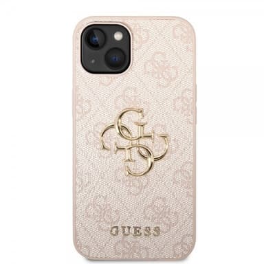 Guess iPhone 15 Cover 4G Logo Lyserød