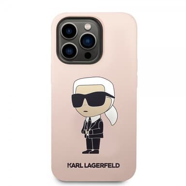 Karl Lagerfeld iPhone 15 Pro Cover Ikonik NFT Lyserød