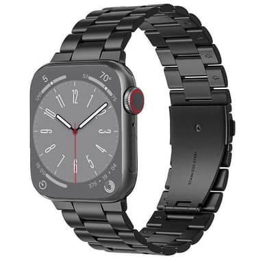 Urrem rustfrit stål Apple Watch 9 (41mm) - Sort