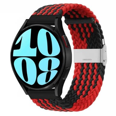 Flettet Elastik Armbånd Samsung Galaxy Watch 6 (40mm) - Rød/Sort
