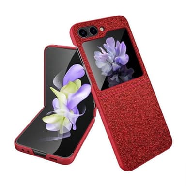 Glitter Case Samsung Galaxy Z Flip 5 - Rød