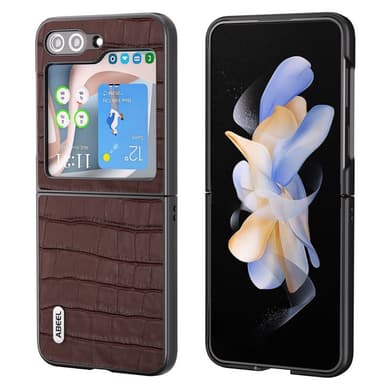 Krokodille læder cover Samsung Galaxy Z Flip 5 - Brun