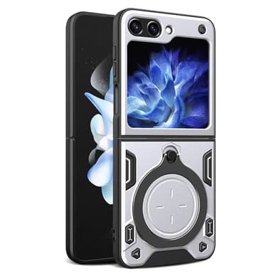Magnetic Ring cover Samsung Galaxy Z Flip 5 - Sølv