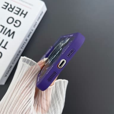 TPU telefon cover Cover til iPhone 15 Plus Cover Cat - Lilla