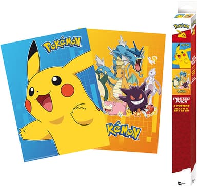 GB eye Pokemon farverige karaktere plakaktsæt med to plakater
