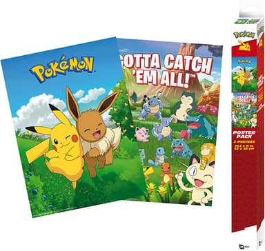 GB eye Pokemon Enrionments plakaktsæt med to plakater