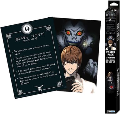 GB eye Death Note Light og Death Note plakaktsæt med to plakater