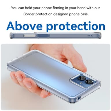 SKALO Motorola Moto G14 Transparent TPU Metal Buttons Cover - Gennemsigtig