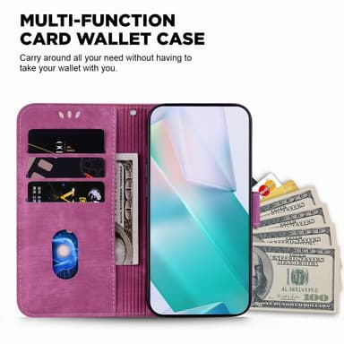 SKALO Motorola Moto G14 Tegnebog med tigerpræg - Cerise