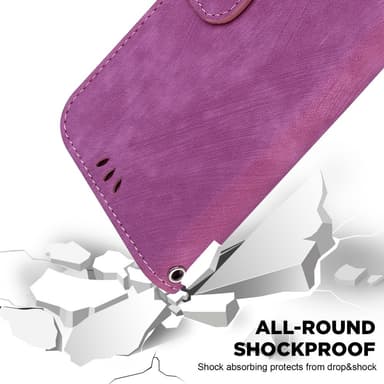 SKALO Motorola Moto G14 Tegnebog med tigerpræg - Cerise