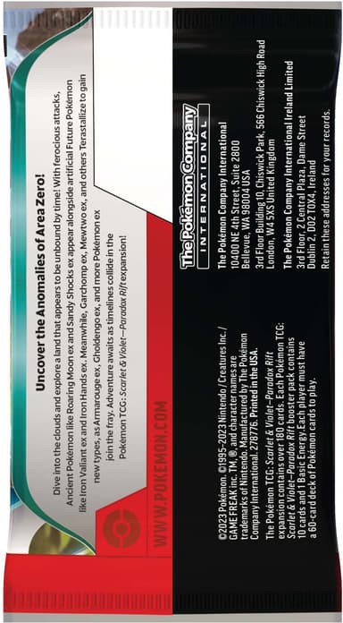 Pokémon booster-pakke Scarlet & Violet 4 Paradox Rift