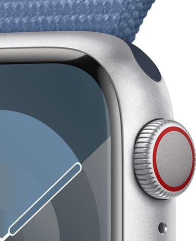 Apple Watch S9 41mm GPS+CEL (Silver Alu/Winter Blue Sports-Loop)