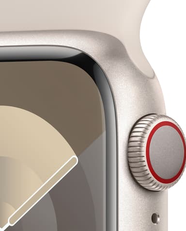 Apple Watch S9 41mm GPS+CEL (Starlight Alu/Starlight Sportsbånd) S/M