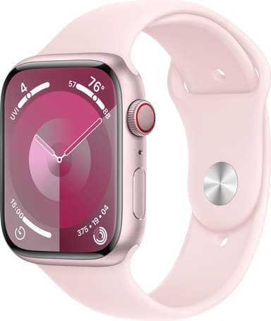 Apple Watch S9 45mm GPS+CEL (Pink Alu/Light Pink Sportsbånd) S/M