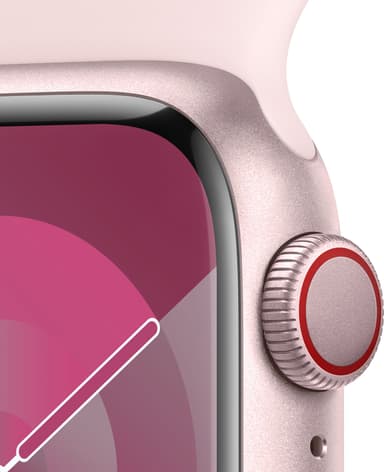 Apple Watch S9 41mm GPS+CEL (Pink Alu/Light Pink Sportsbånd) S/M