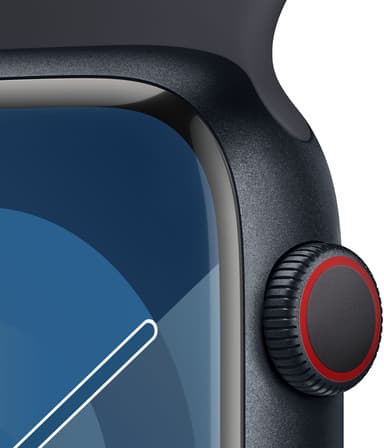 Apple Watch S9 45mm GPS+CEL (Midnight Alu/Midnight Sportsbånd) S/M