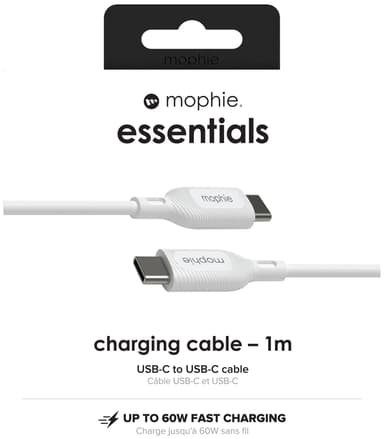 Mophie Essentials USB-C-kabel (hvid)