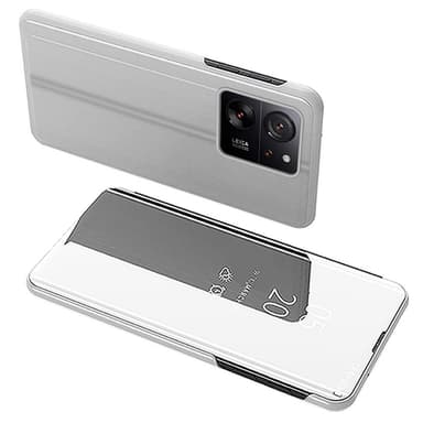 SKALO Xiaomi 13T/13T Pro Clear View Mirror Etui - Sølv