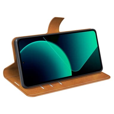 SKALO Xiaomi 13T/13T Pro Premium Wallet Flip Cover - Lys brun