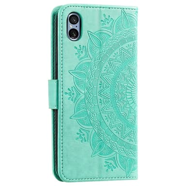 SKALO Sony Xperia 5 V Mandala Flip Cover - Turkis