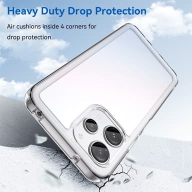 SKALO Xiaomi Redmi 12 4G/5G Transparent TPU Metal Buttons Cover - Gennemsigtig