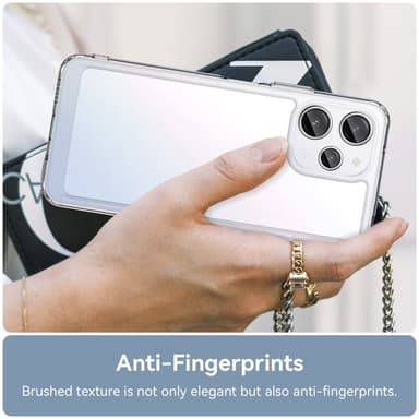 SKALO Xiaomi Redmi 12 4G/5G Transparent TPU Metal Buttons Cover - Gennemsigtig