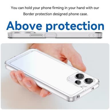 SKALO Xiaomi Redmi 12 4G/5G Transparent TPU Metal Buttons Cover - Gennemsigtig