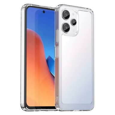 SKALO Xiaomi Redmi 12 4G/5G Transparent TPU Metal Buttons Cover - Gennemsigtig