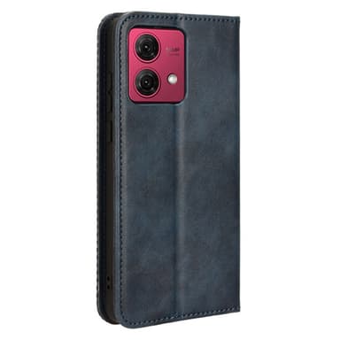 SKALO Motorola Moto G84 5G Premium Pungetui med prægning - Blå