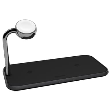 Zens dobbelt + Watch Qi trådløs Aluminiums opladningsplade (sort)