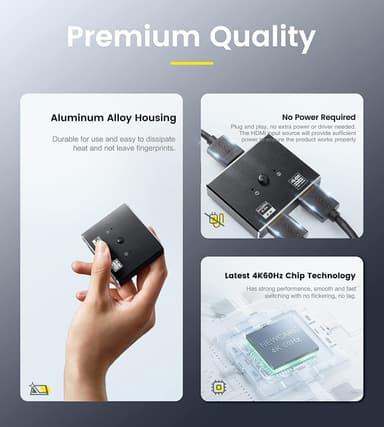 HDMI 2.0 Switch 2 i 1 ud 4K HDMI Splitter 1 i 2 ud