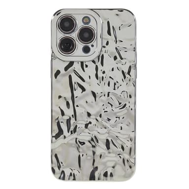 Til iPhone 15 Pro TPU Etui Elektroplating Rynket Ujævn Telefon Cover