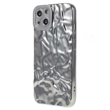 Til iPhone 15 Plus TPU Etui Elektroplating Rynket Ujævn Telefon Cover