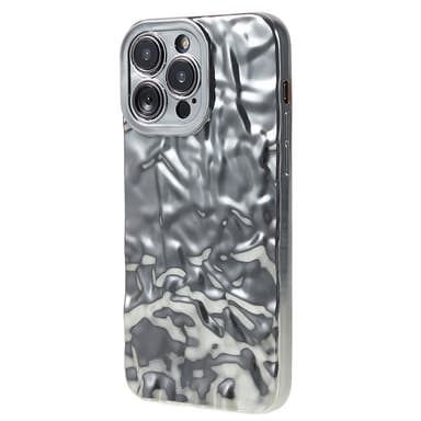 Til iPhone 15 Pro TPU Etui Elektroplating Rynket Ujævn Telefon Cover