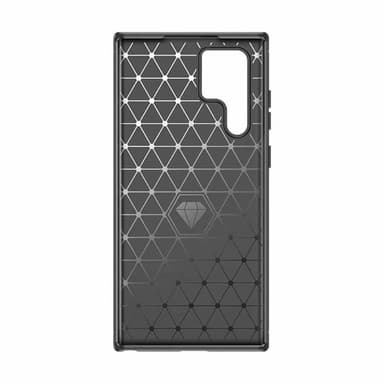 Børstet silikone cover Samsung Galaxy S24 Ultra - Sort