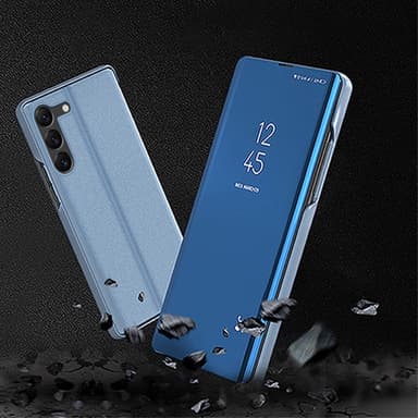 SKALO Samsung S24+ Clear View Mirror Etui - Sølv