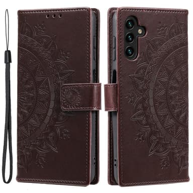 SKALO Samsung S24 Mandala Flip Cover - Brun