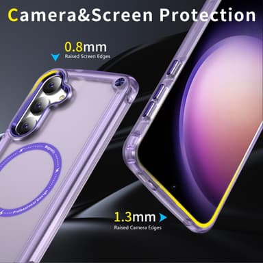 SKALO Samsung S24 Transparent TPU Magnet/Metal Cover - Lilla