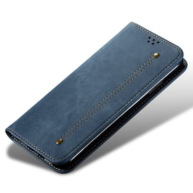 SKALO Samsung S24 Jeans Flip Cover - Blå